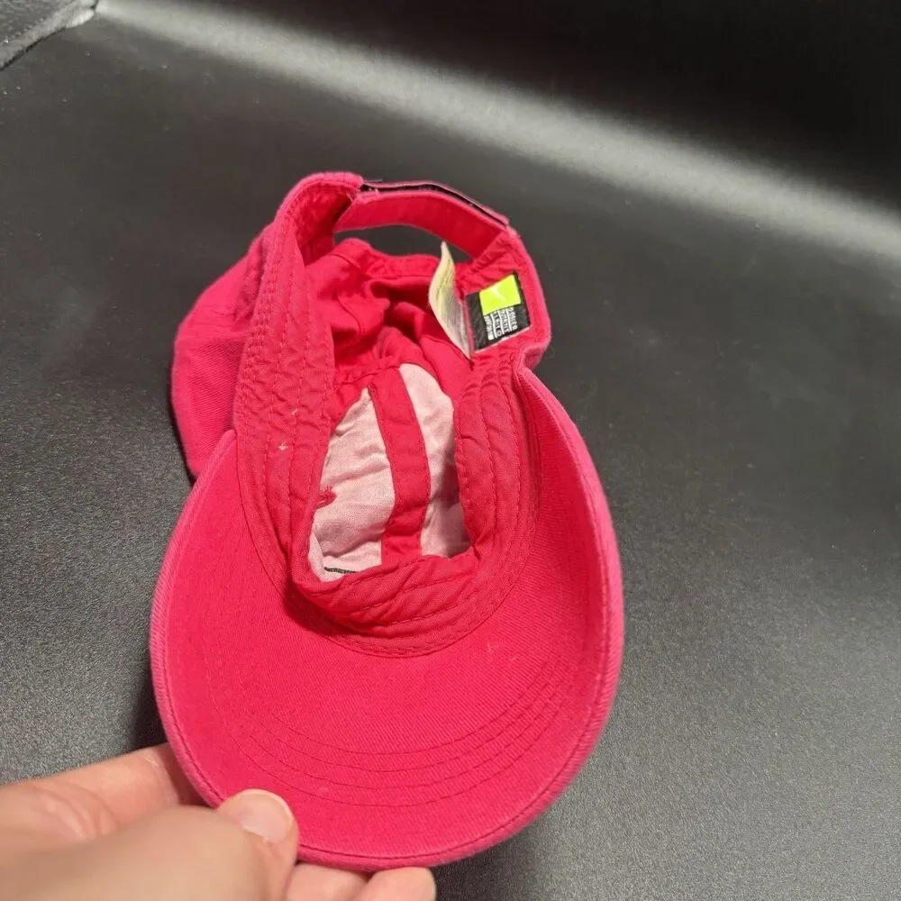 Nike Hat Toddler Girls Hot Pink Hook Loop Adjustable 100% Cotton